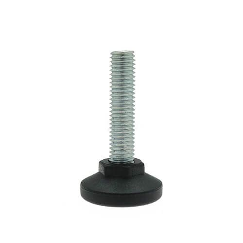 M10 x 63mm Steel Adjustable Foot - 30mm Pozi Base | 300kg Load