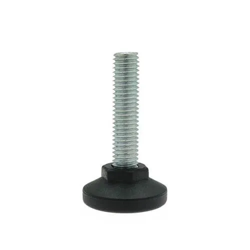 M10 x 63mm Steel Adjustable Foot - 30mm Pozi Base | 300kg Load