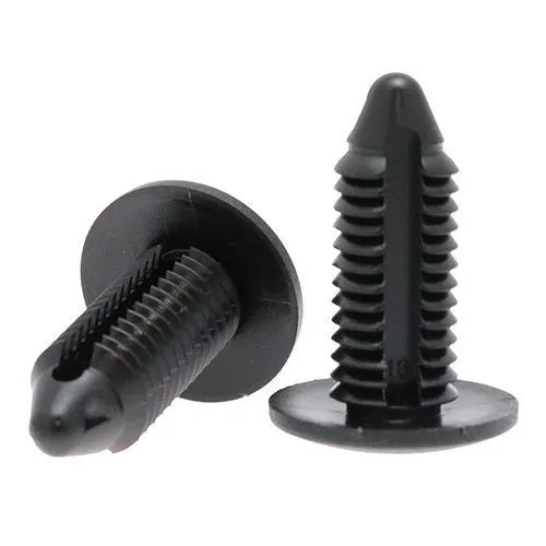 6.4mm x 19.2mm Fir Tree Clip (1.6mm-15.9mm Panel Thickness) Black | Nylon