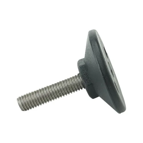 M8 x 32mm Stainless Steel Pozi Adjustable Foot - 40mm Base | 250kg Load