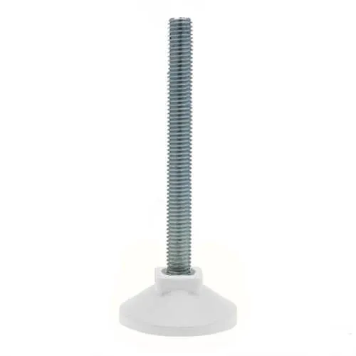 M8 x 80mm Levelling Foot - 25mm White Base