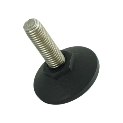 M10 x 32mm Stainless Steel Pozi Adjustable Foot - 40mm Base | 300kg Load