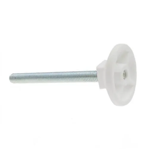 M8 x 80mm Levelling Foot - 25mm White Base