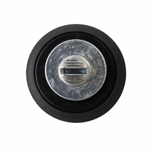 M8 x 100mm Articulated Adjustable Foot (Slotted Head) - 25mm Base | Black Polypropylene & Steel