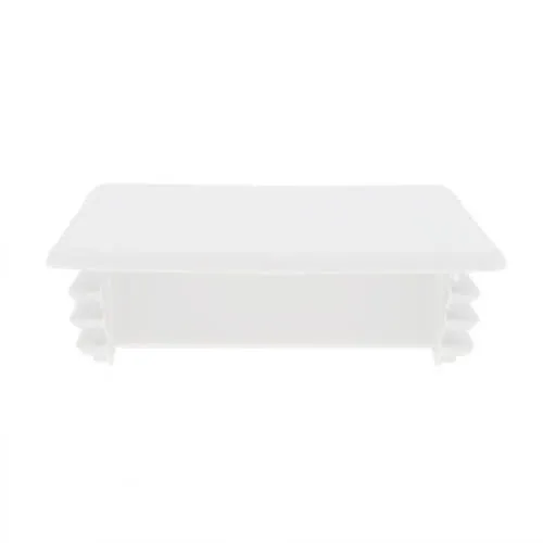 White Rectangular Unistrut End Cap (41mm x 21mm) | LDPE