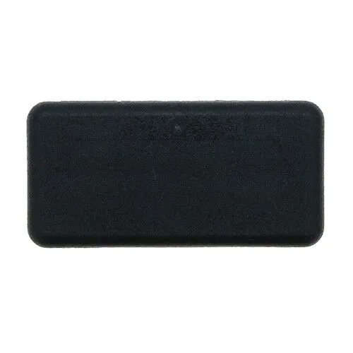 Black Rectangular Unistrut End Cap (41mm x 21mm) | LDPE