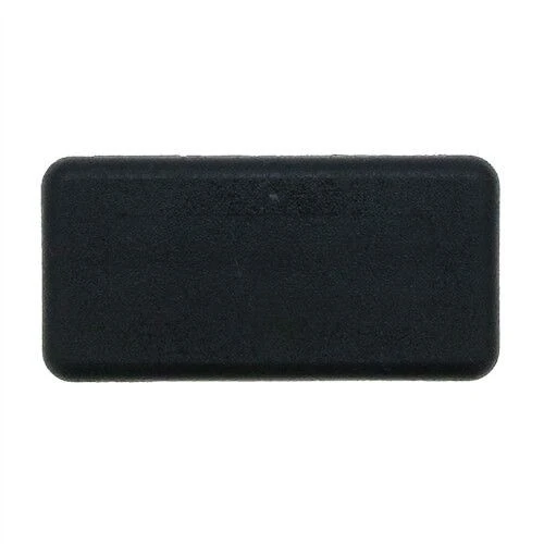 41mm x 21mm Rectangular Unistrut End Caps, Black, LDPE