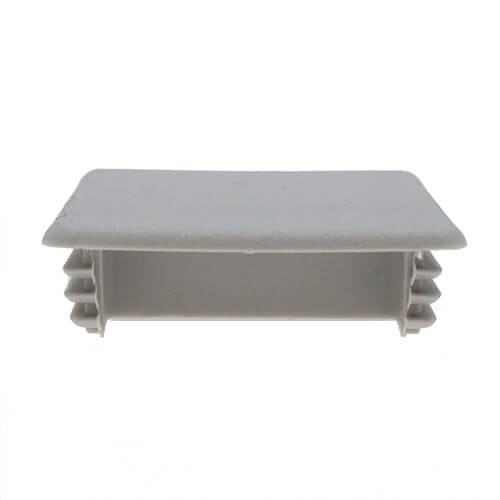 Grey Rectangular Unistrut End Cap (41mm x 21mm) | LDPE