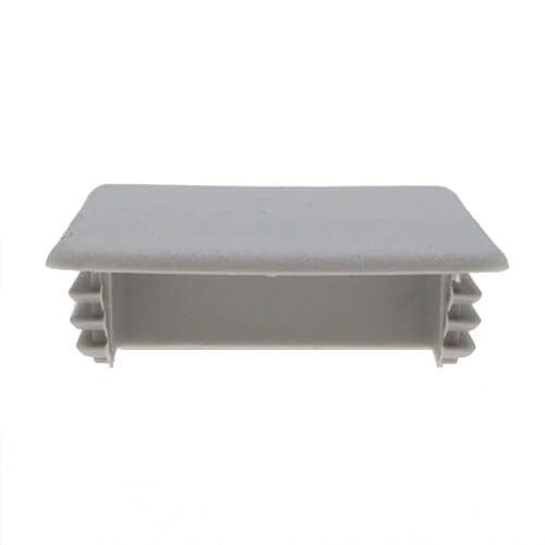 41mm x 21mm Rectangular Unistrut End Caps, Grey, LDPE