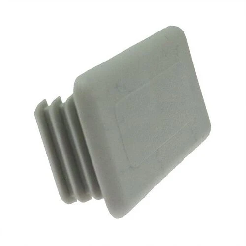 41mm x 21mm Rectangular Unistrut End Caps, Grey, LDPE