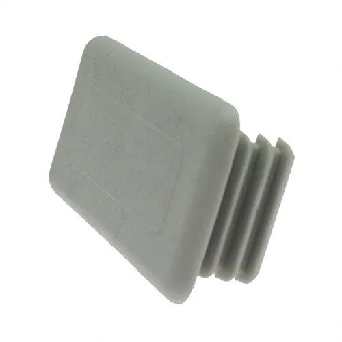 Grey Rectangular Unistrut End Cap (41mm x 21mm) | LDPE
