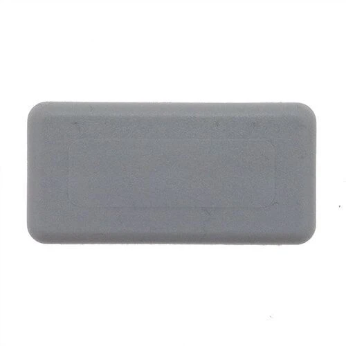 41mm x 21mm Rectangular Unistrut End Caps, Grey, LDPE