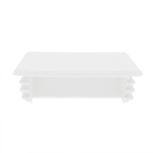 White Square Unistrut End Cap (41mm x 41mm) | LDPE