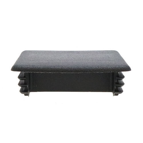 41mm x 41mm Square Unistrut End Caps, Black, LDPE