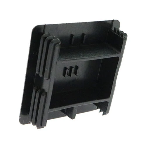 Black Square Unistrut End Cap (41mm x 41mm) | LDPE