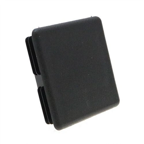 Black Square Unistrut End Cap (41mm x 41mm) | LDPE