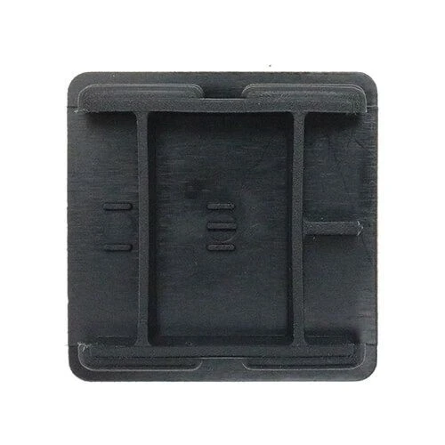Black Square Unistrut End Cap (41mm x 41mm) | LDPE