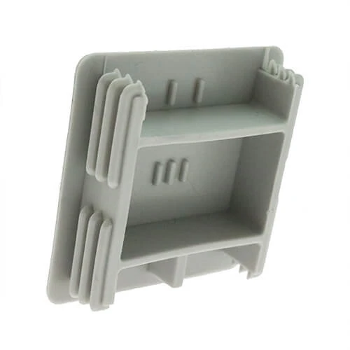 41mm x 41mm Square Unistrut End Caps, Grey, LDPE