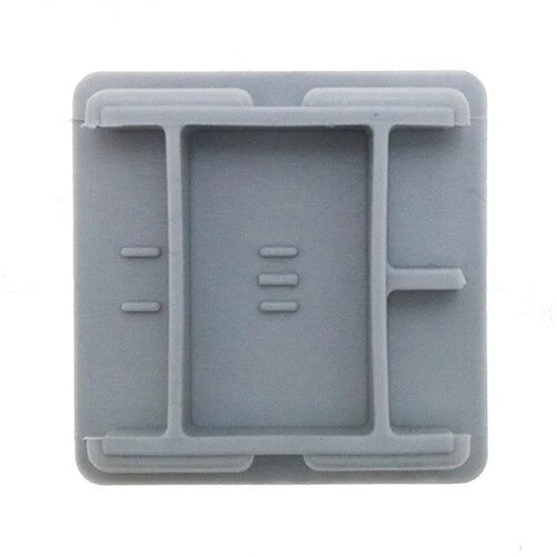 41mm x 41mm Square Unistrut End Caps, Grey, LDPE