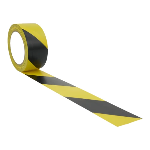 50mm Black & Yellow Hazard Tape (33m) | Industrial Floor Marking Tape