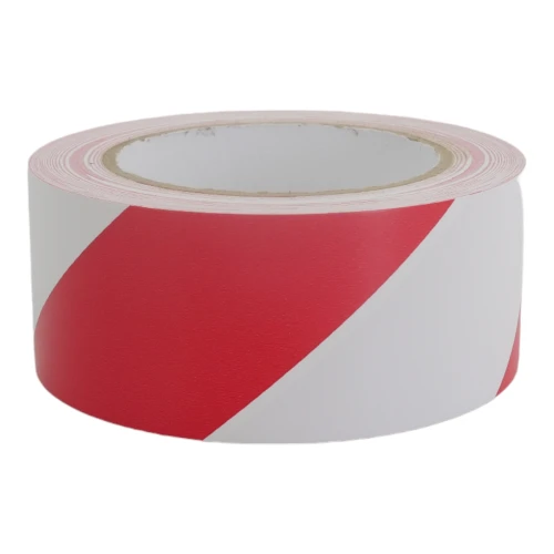 50mm x 33m Red and White Hazard Warning Safety Tape