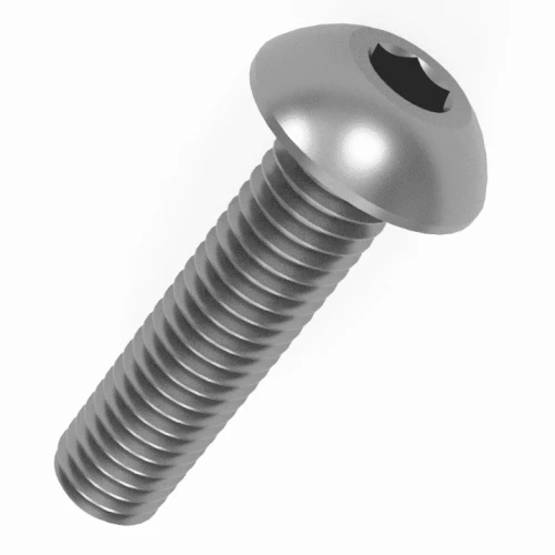 M2.5 x 10mm Hex Socket Button Head ISO 7380-1  A2 Stainless Steel