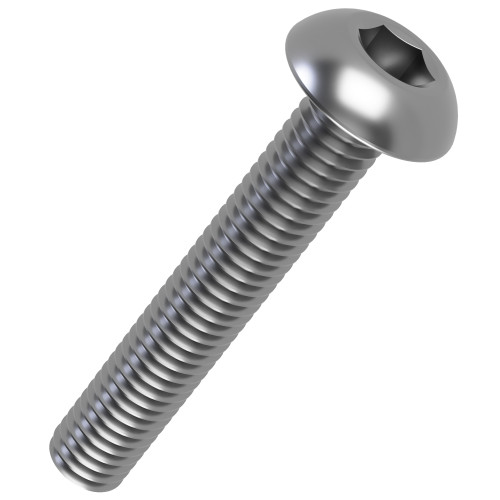 M8 x 40mm Hex Socket Button Screw (ISO 7380-1) A2 Stainless