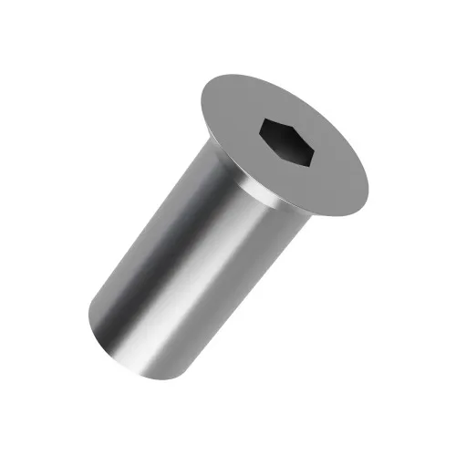 M12 x 20mm Hex Socket Countersunk Barrel Nut A1 Stainless Steel