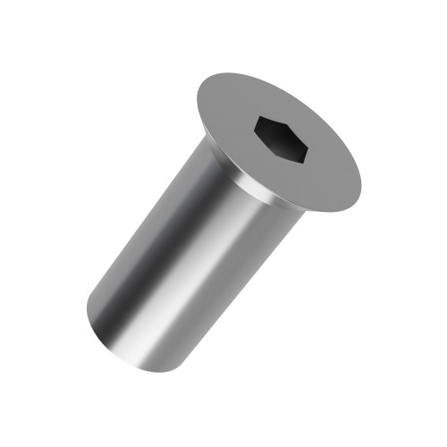 A4 Stainless Countersunk Barrel Nut M4x12mm | Hex Barrel Nut
