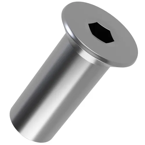 M5 x 15.00mm Hex Socket Countersunk Barrel Nut | A1 Stainless Steel