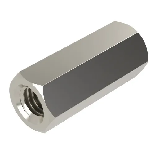 M2.5 x 50mm Hexagonal Female/Female Standoff, 4mm A/F - Nickel Plated Brass