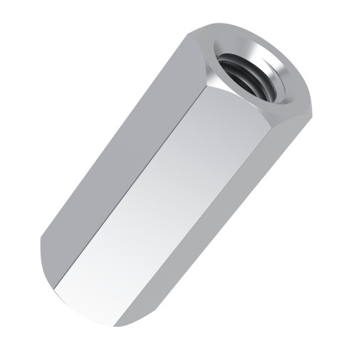 M3 x 50mm Hexagonal Female/Female Standoff, 6mm A/F - Zinc Plated Steel