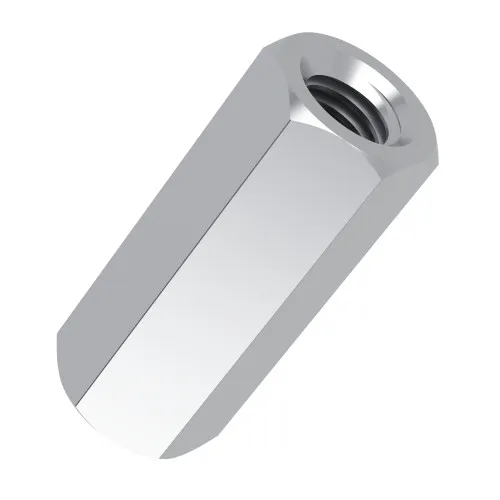 M4 x 50mm Hexagonal Female/Female Standoff, 8mm A/F - Zinc Plated Steel