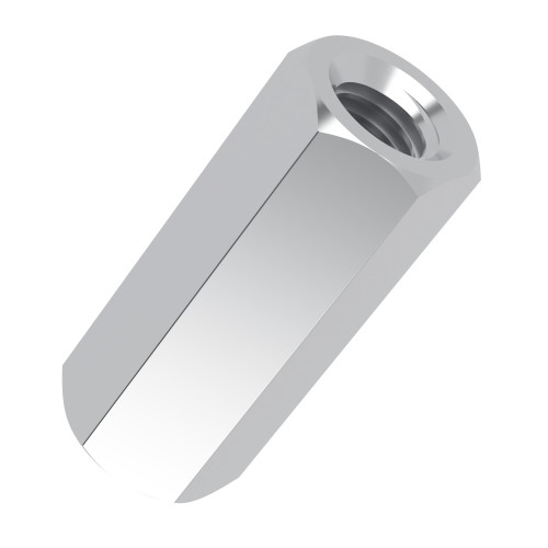 M6 x 55mm Hexagonal Female/Female Standoff, 10mm A/F - Aluminium