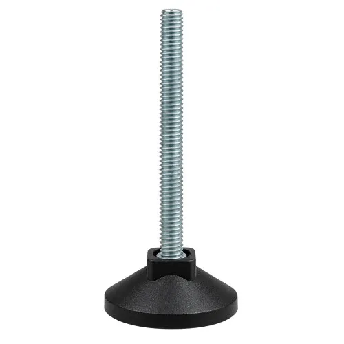 M8 x 100mm Levelling Foot - 38mm Black Base