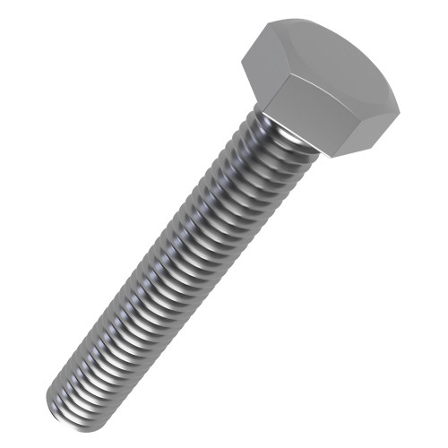 M10 x 90mm Set Screw - Hex Head (DIN 933) | A2-70 Stainless Steel