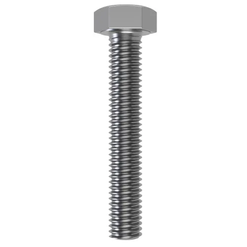 M10 x 90mm Set Screw - Hex Head (DIN 933) | A2-70 Stainless Steel