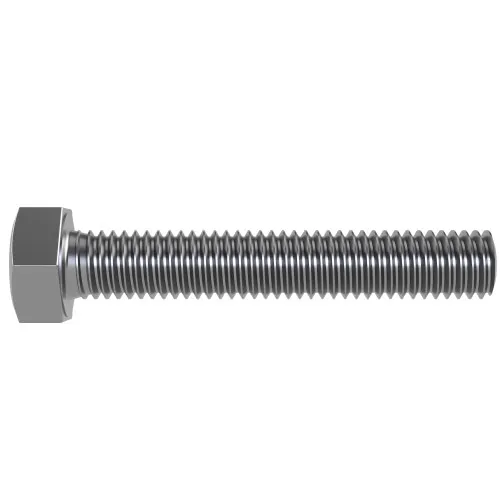 M10 x 90mm Set Screw - Hex Head (DIN 933) | A2-70 Stainless Steel