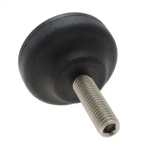 M10 x 50mm Plastic Adjustable Foot - 40mm Anti-Slip Rubber Base | 500kg Load