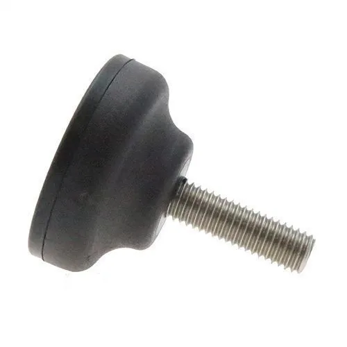 M8 x 25mm Plastic Adjustable Foot - 50mm Anti-Slip Rubber Base | 600kg Load