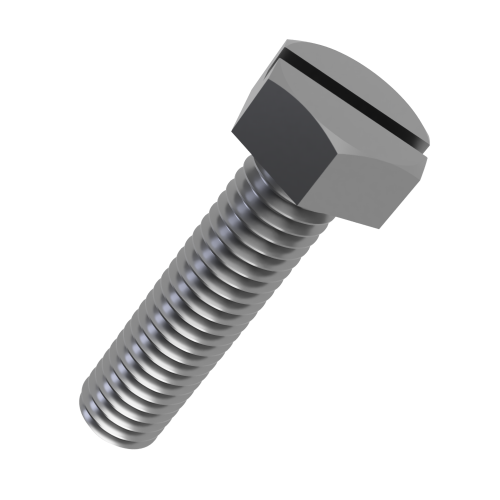 M10 x 12mm Slotted Set Screw - Hex Head (DIN 933SZ) | A2-70 Stainless Steel