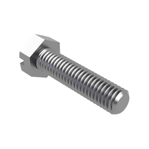 M10 x 12mm Slotted Set Screw - Hex Head (DIN 933SZ) | A2-70 Stainless Steel