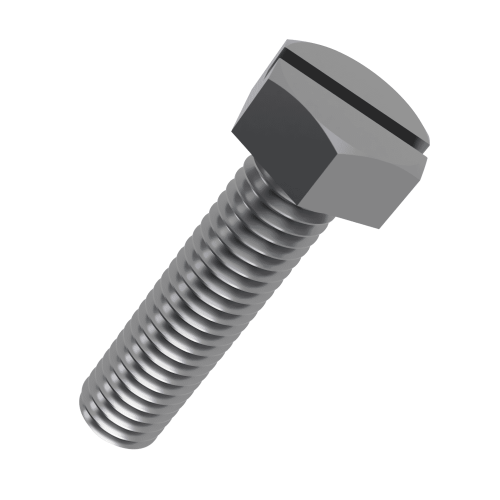 M6 x 12mm Slotted Hex Head Screw, DIN 933SZ, A2 Stainless