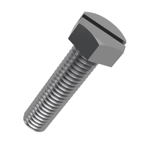 M6 x 18mm Slotted Hex Head Screw, DIN 933SZ, A2 Stainless