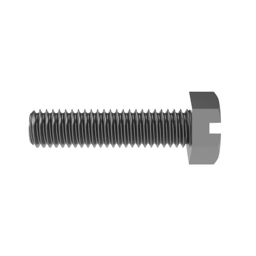 M6 x 70mm Slotted Set Screw - Hex Head (DIN 933SZ) | A2-70 Stainless Steel