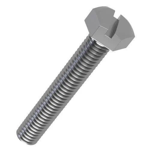 M8 x 80mm Slotted Set Screw - Hex Head (DIN 933SZ) | A2-70 Stainless Steel