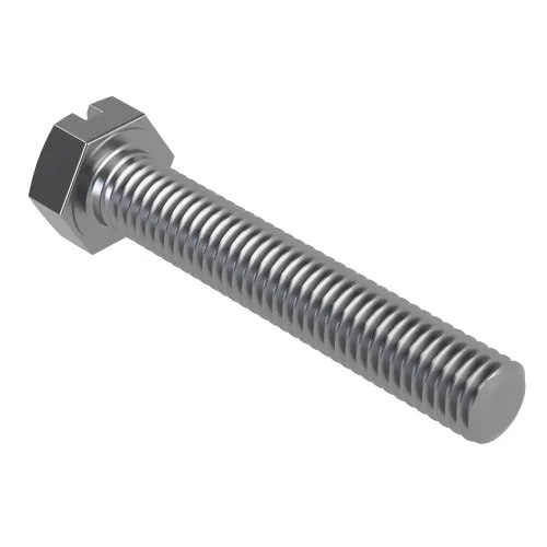M8 x 80mm Slotted Set Screw - Hex Head (DIN 933SZ) | A2-70 Stainless Steel