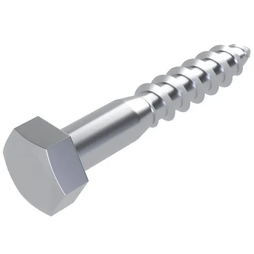 6mm x 80mm Coach Screw, DIN 571, BZP Steel