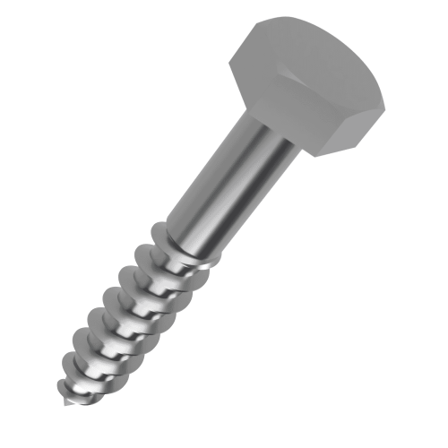 8mm x 100mm Coach Screw, DIN 571, BZP Steel