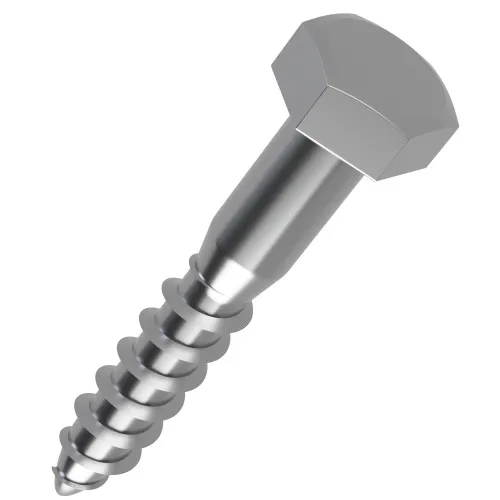 8mm x 40mm Coach Screw, DIN 571, A4 Stainless Steel